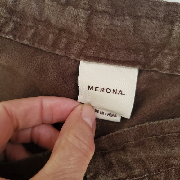 Brown Linen Pants - Picture 2 of 4